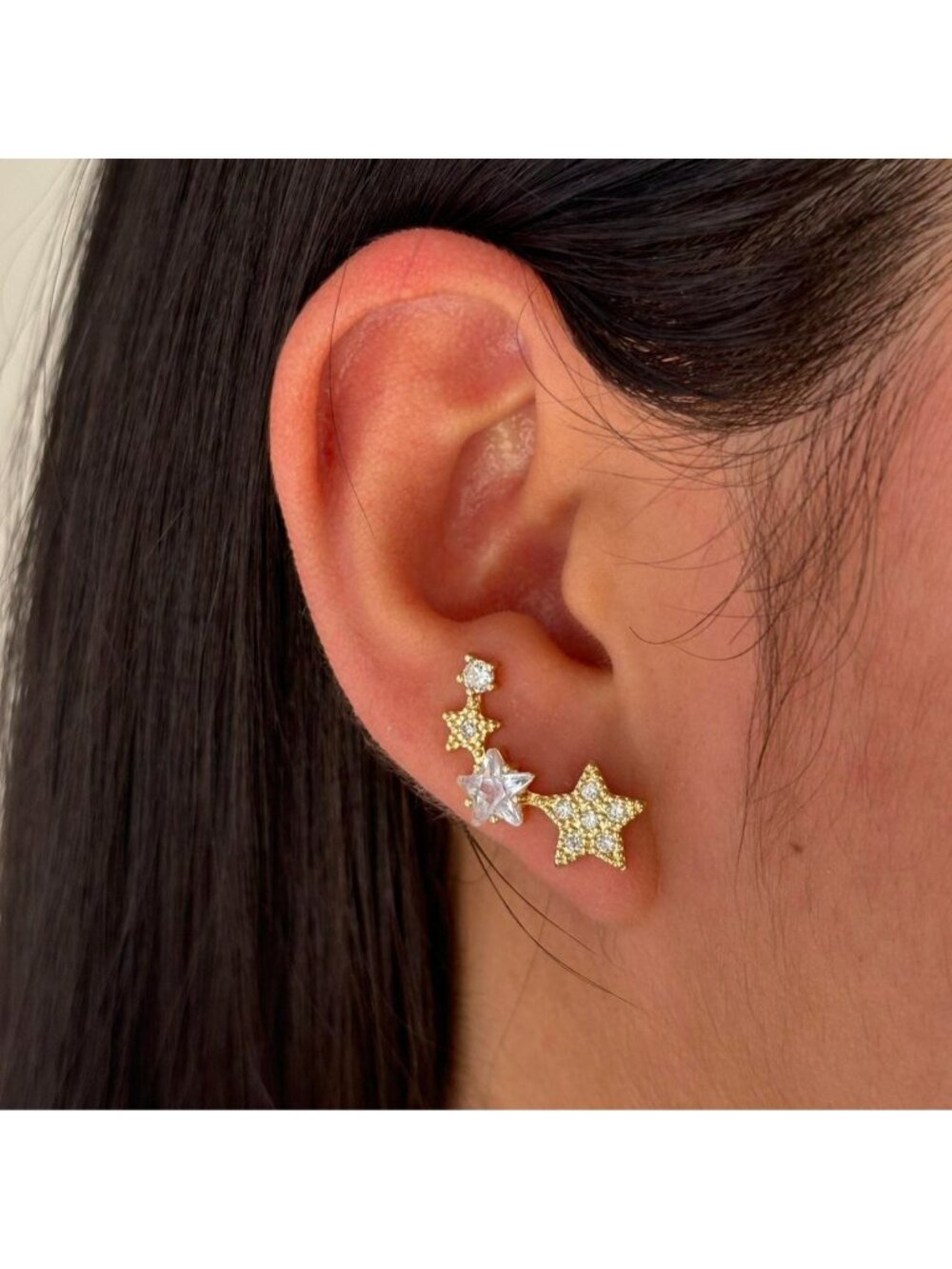 Star Ear Climber Earrings18K Gold Filled